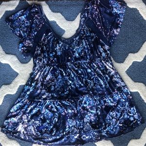 Silky Free People floral flow top